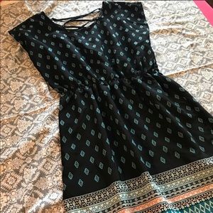 Hippie Rose Black and Blue Diamond Mini Dress